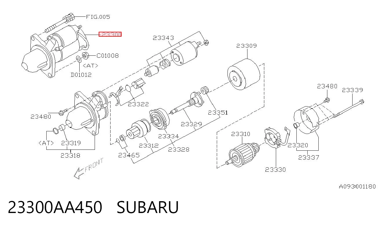 23300AA450 Subaru Rozrusznik