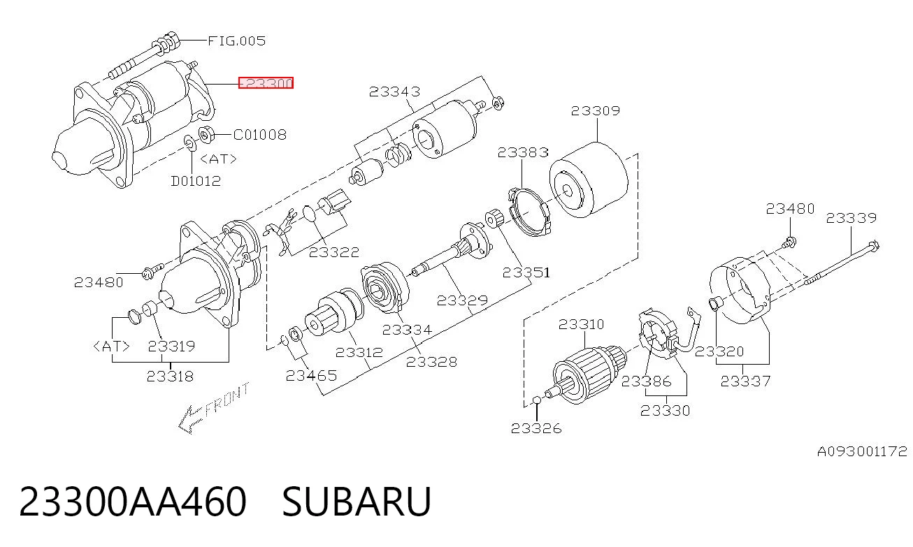 23300AA460 Subaru Rozrusznik