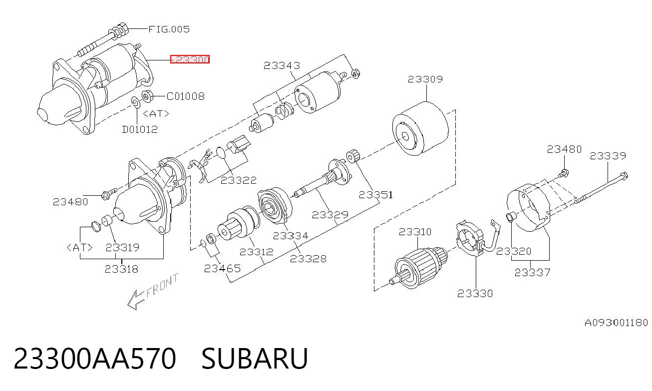 23300AA570 Subaru Rozrusznik