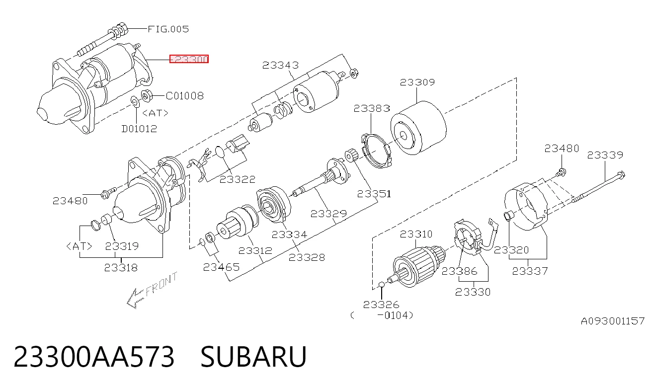 23300AA573 Subaru Rozrusznik