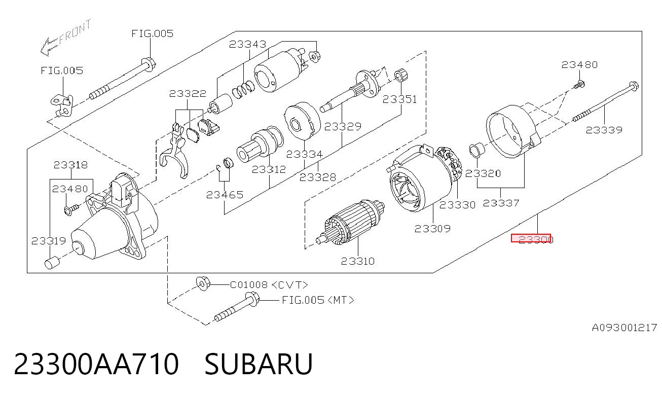 23300AA710 Subaru Rozrusznik