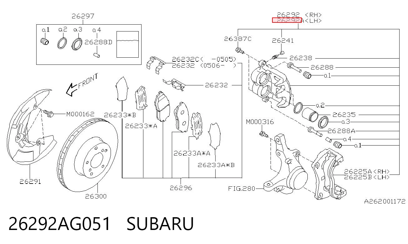 26292AG051 Subaru
