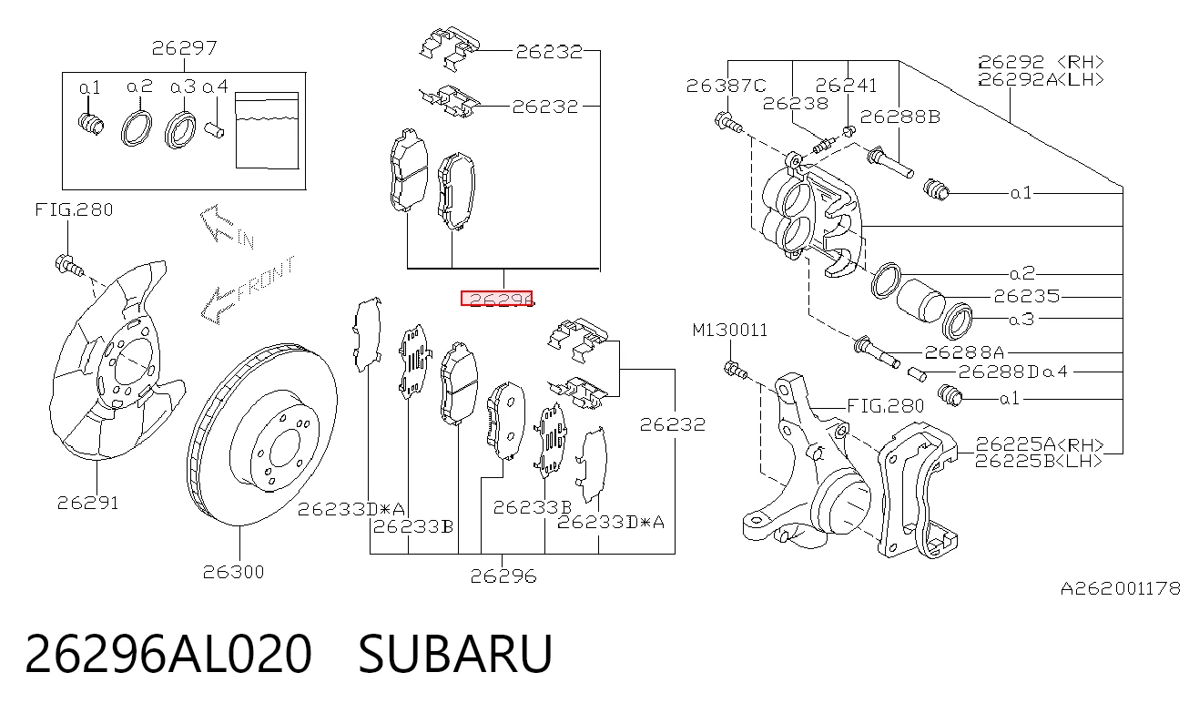 26296AL020 Subaru