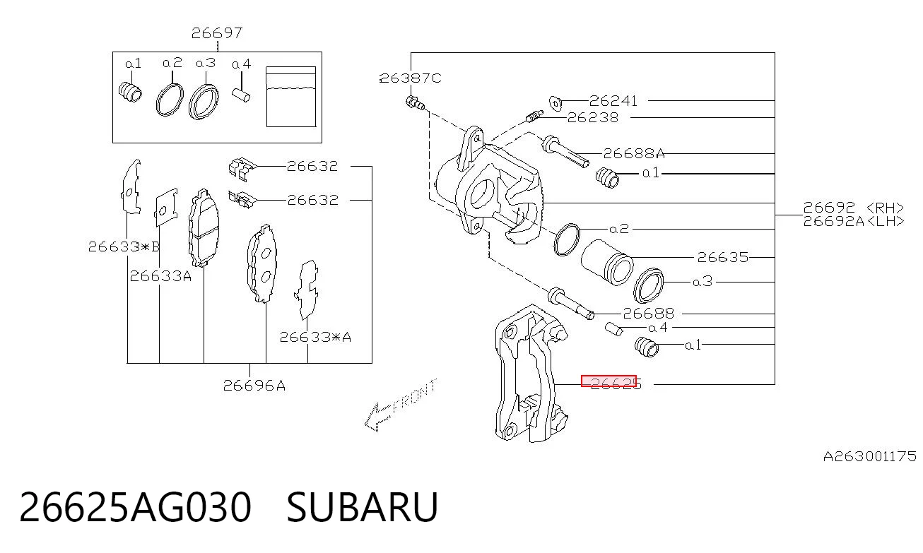 26625AG030 Subaru