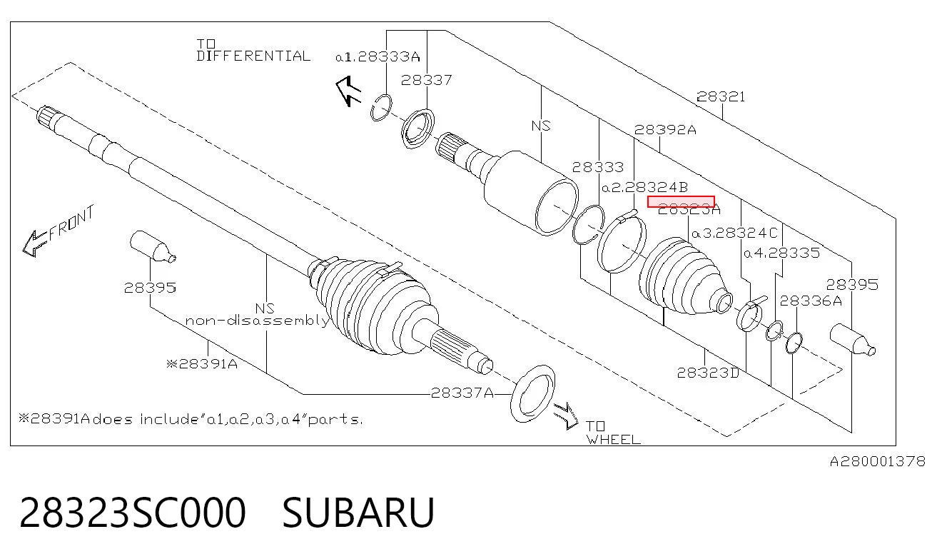 Kupić Osłona przegubu homokinetycznego półosi przedniej wewnętrzna Subaru Forester III S12, SH w dobrej cenie