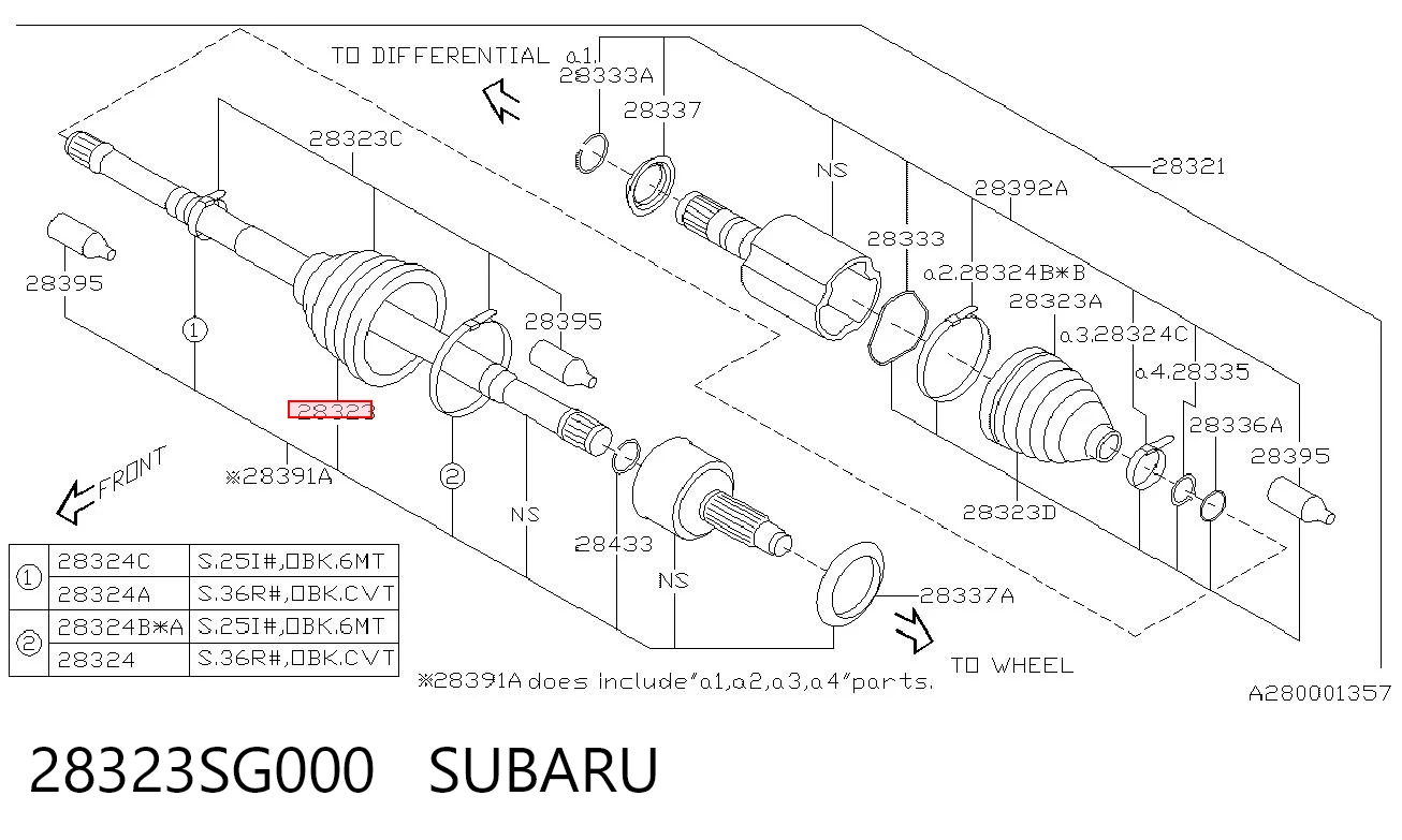 Kupić Osłona przegubu homokinetycznego półosi przedniej zewnętrzna Subaru Forester IV S13, SJ w dobrej cenie