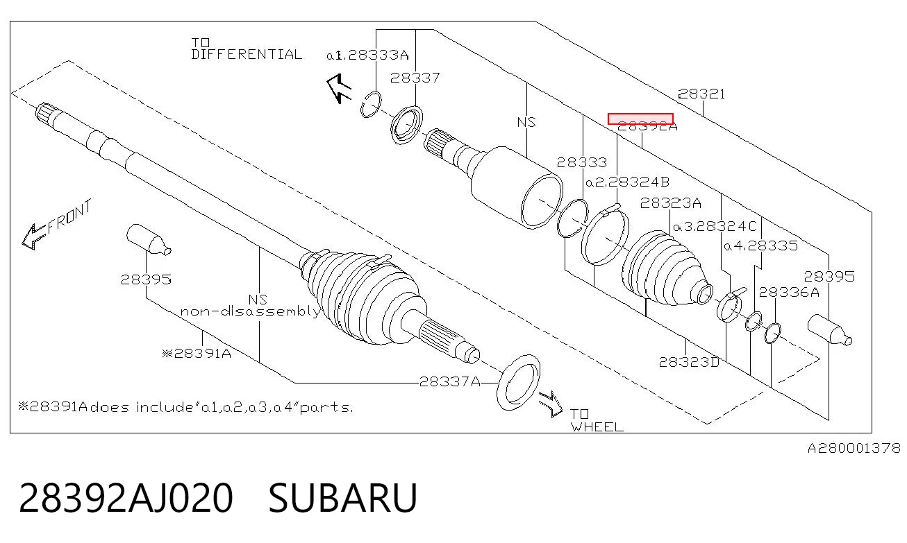 28392AJ020 Subaru