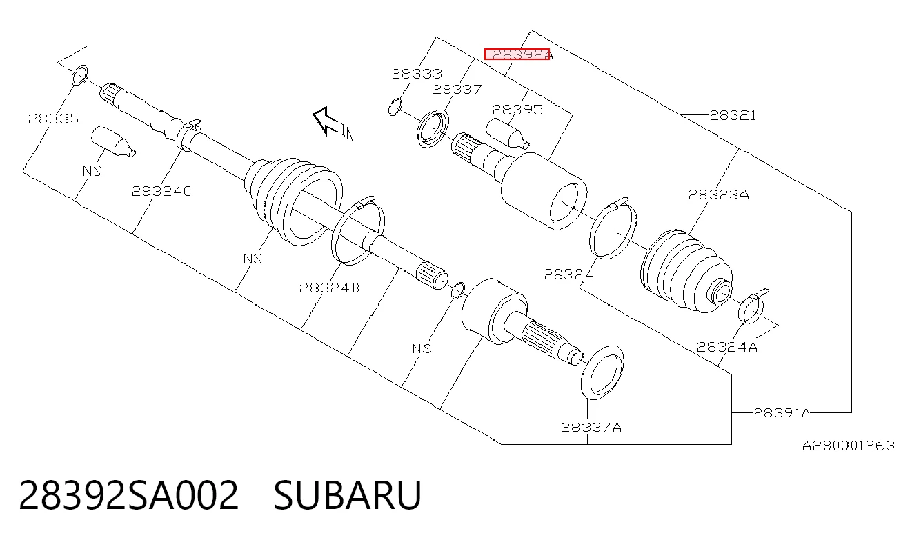 28392SA002 Subaru