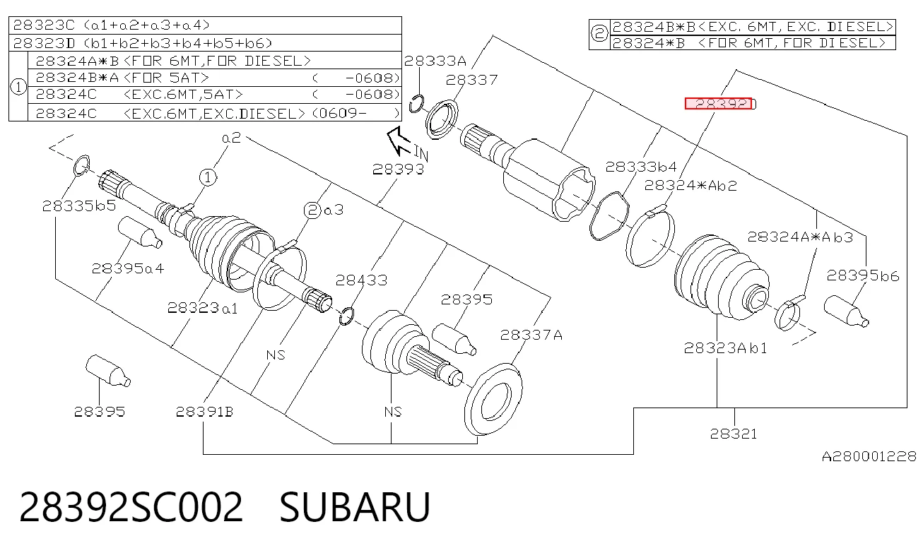 28392SC002 Subaru