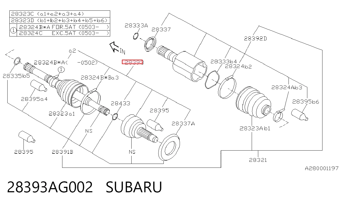 28393AG002 Subaru