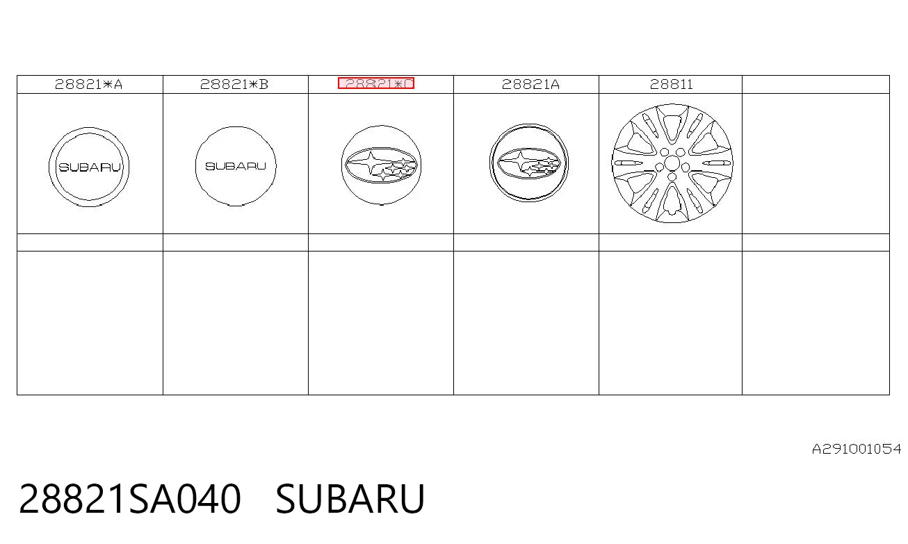 Kołpak do obręczy koła do Subaru Forester II S11, SG
