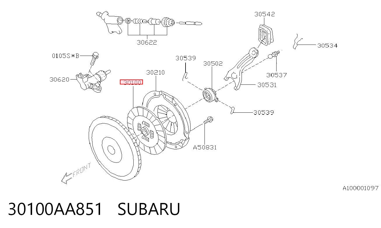 30100AA851 Subaru Tarcza sprzęgła