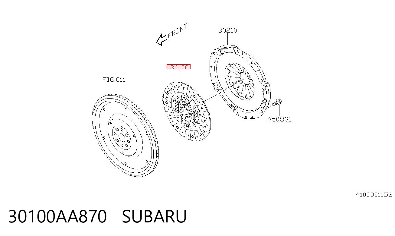 30100AA870 Subaru Tarcza sprzęgła