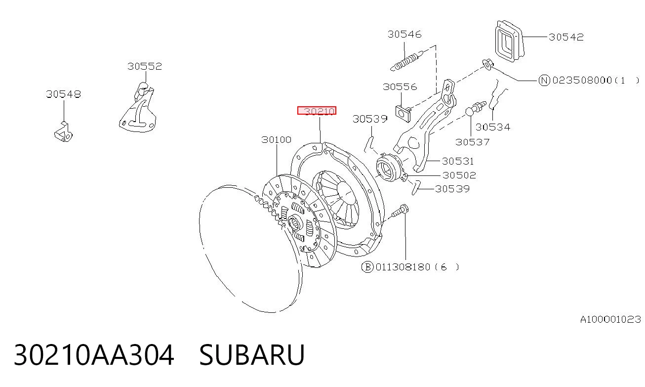  Docisk sprzęgła Subaru Impreza 2