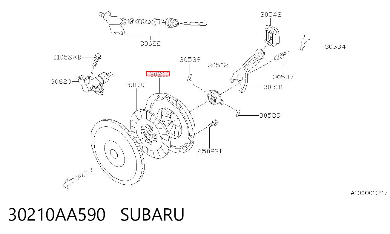 Docisk sprzęgła Subaru Legacy III