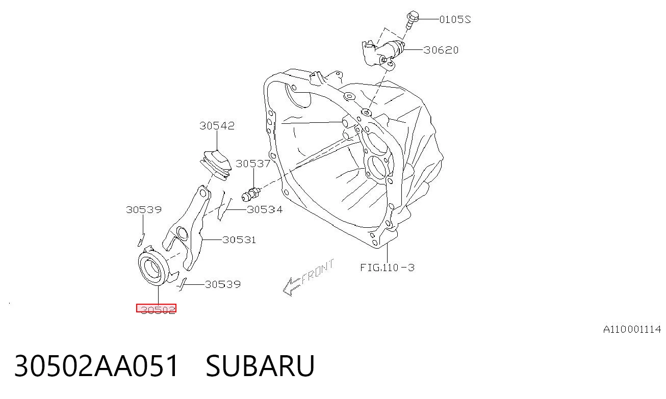 30502AA051 Subaru Łożysko wyciskowe sprzęgła