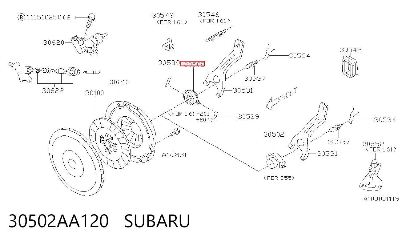 30502AA120 Subaru Łożysko wyciskowe sprzęgła