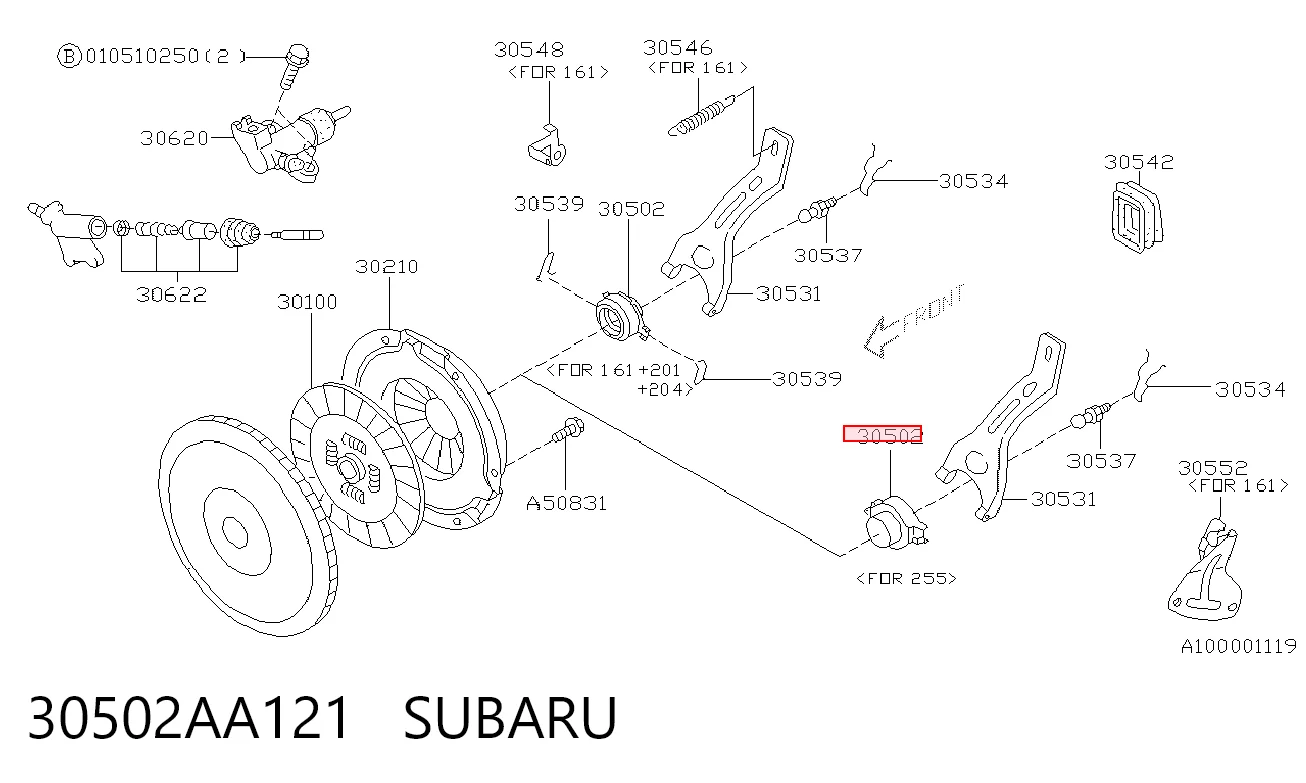 30502AA121 Subaru Łożysko wyciskowe sprzęgła