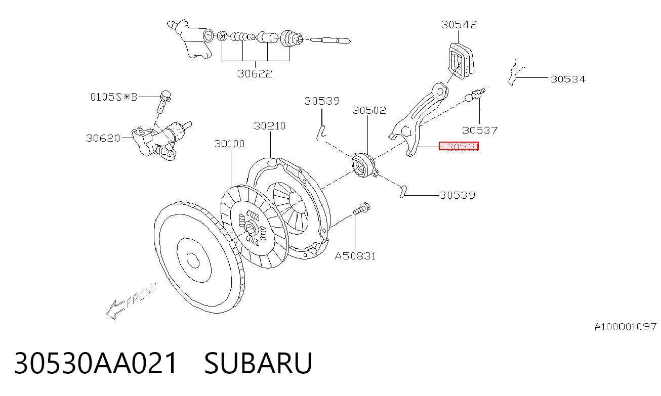 30530AA021 Subaru Widełki sprzęgła