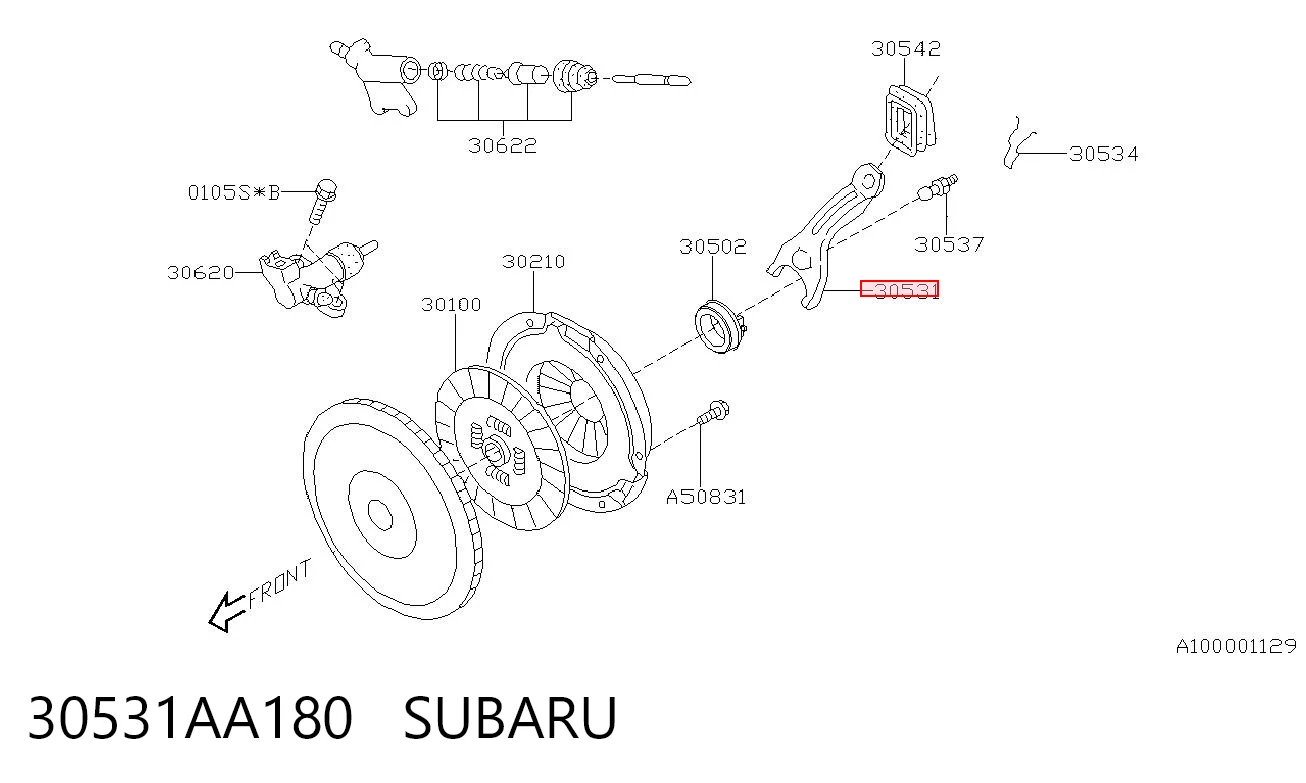Widełki sprzęgła do Subaru Impreza II GD