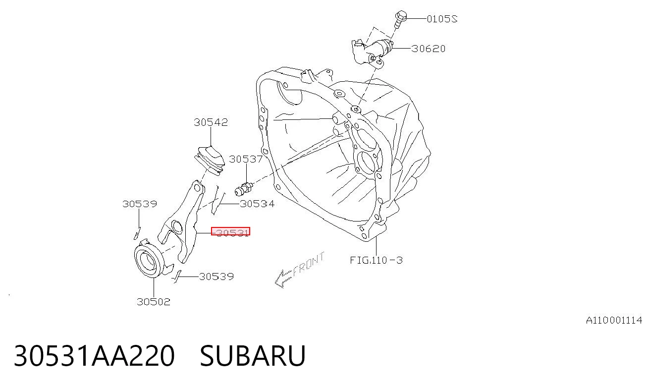 Widełki sprzęgła Subaru Impreza III
