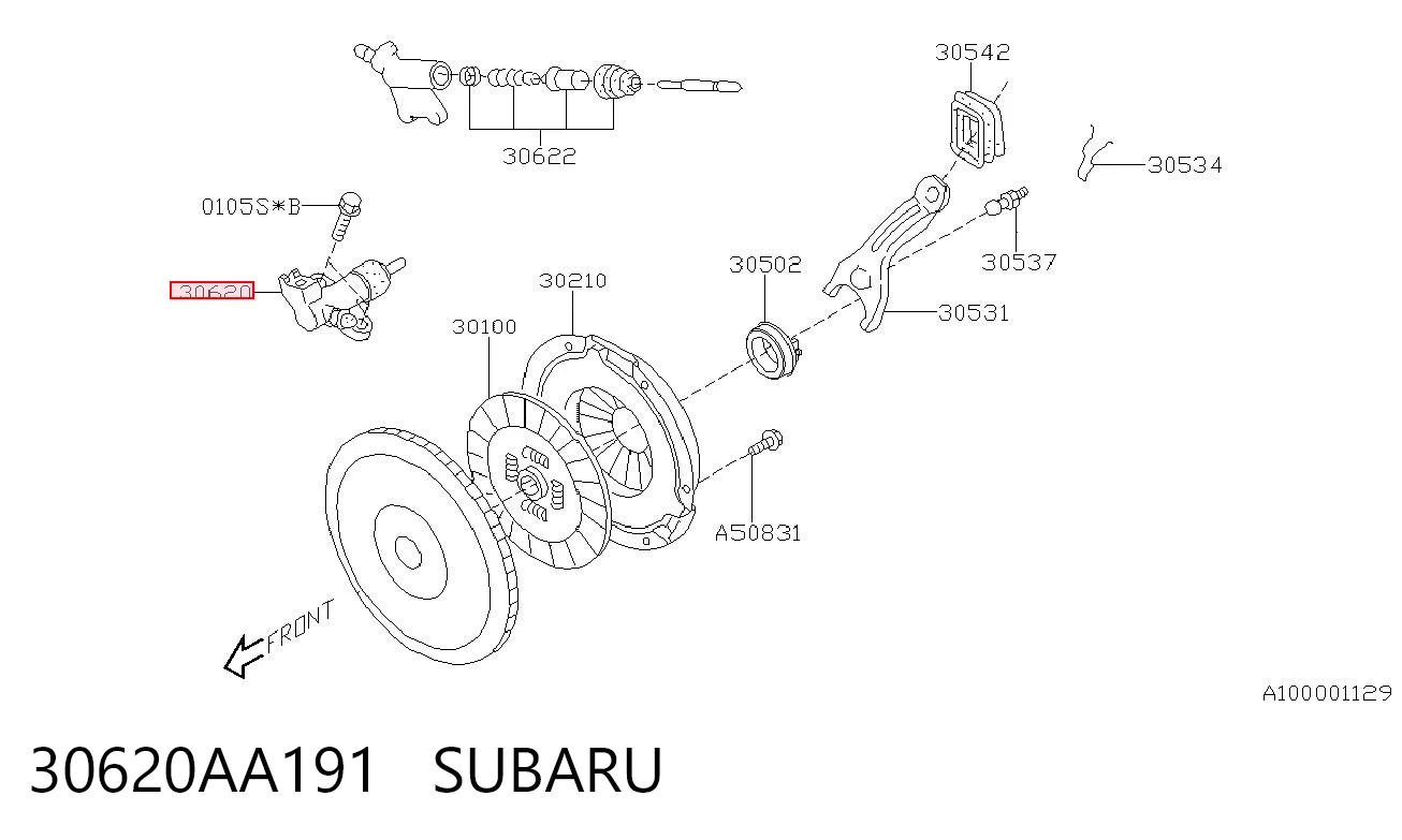 Cylinder roboczy sprzęgła Subaru Impreza III