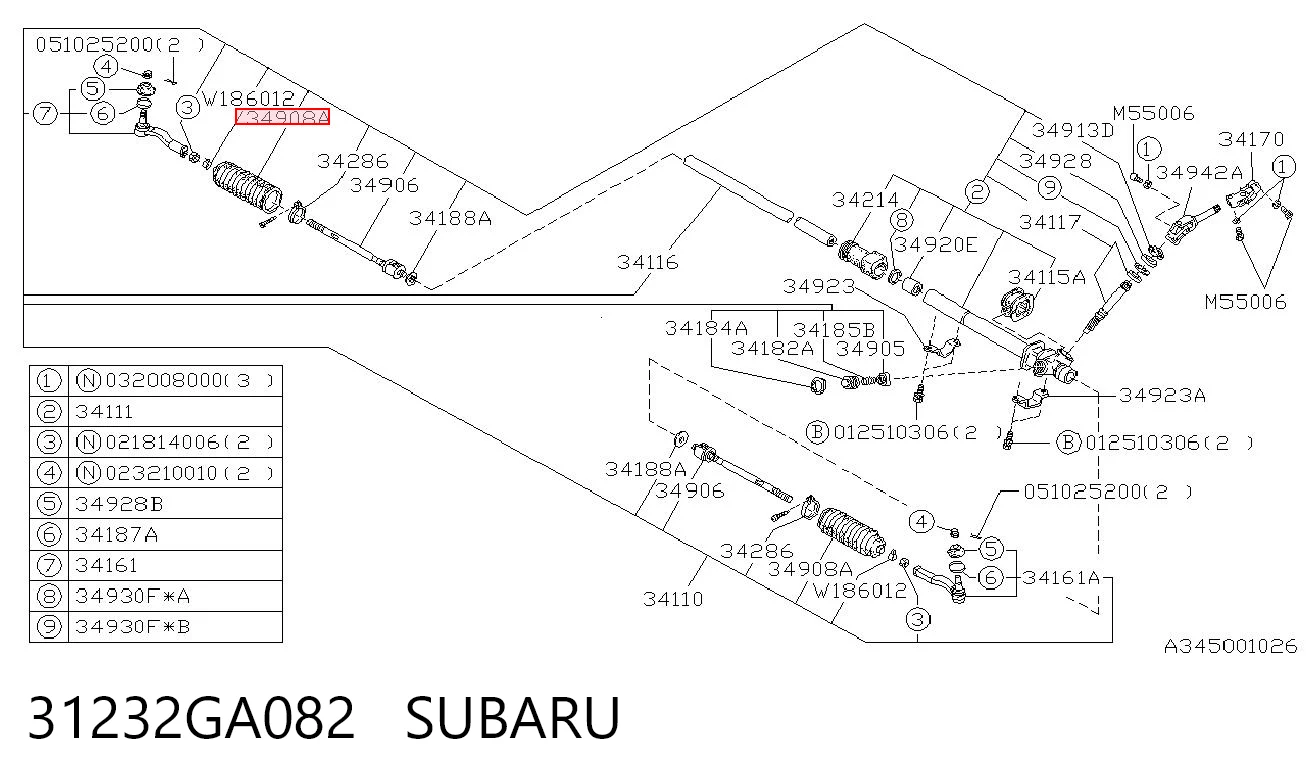 Osłona mechanizmu kierowniczego (maglownicy) do Subaru Legacy I BC