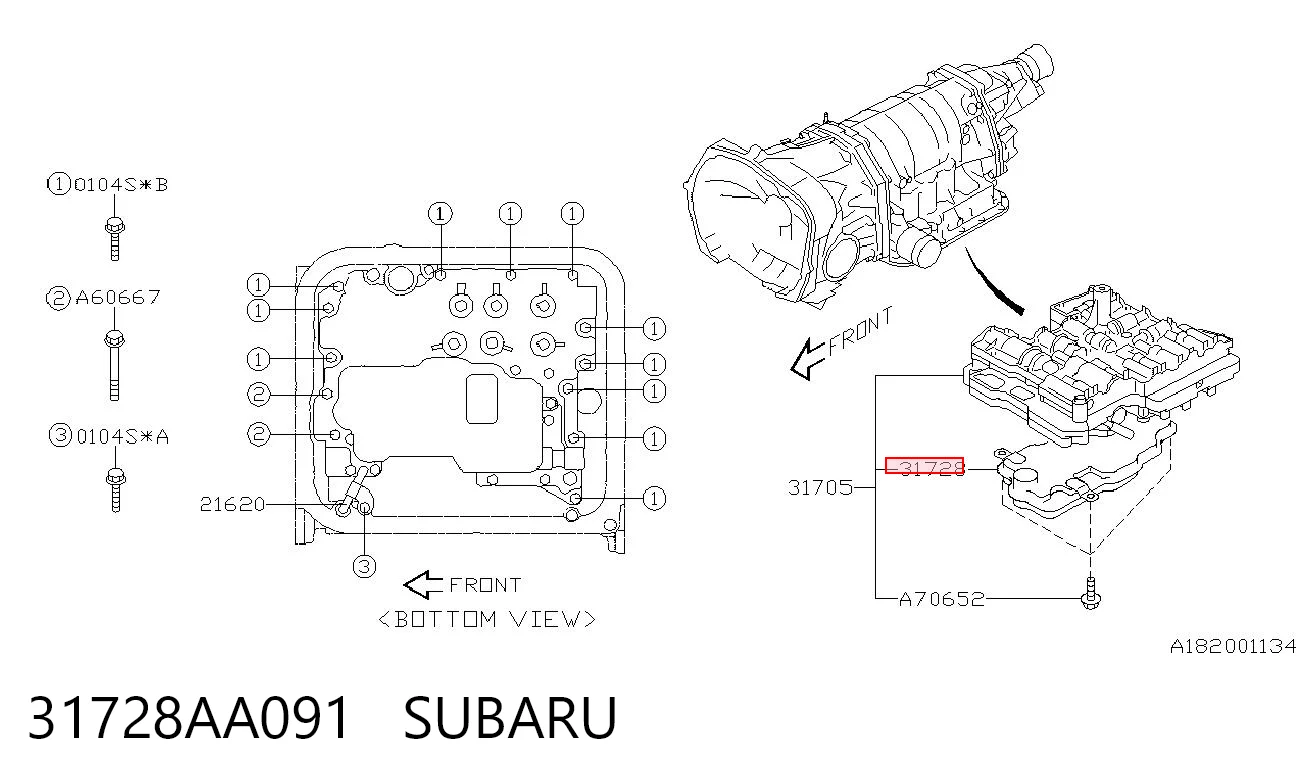 31728AA091 Subaru Filtr automatycznej skrzyni biegów