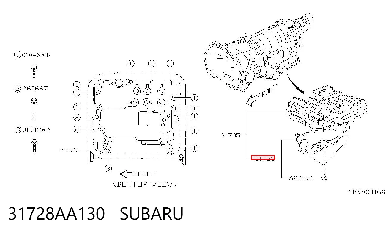 31728AA130 Subaru Filtr automatycznej skrzyni biegów