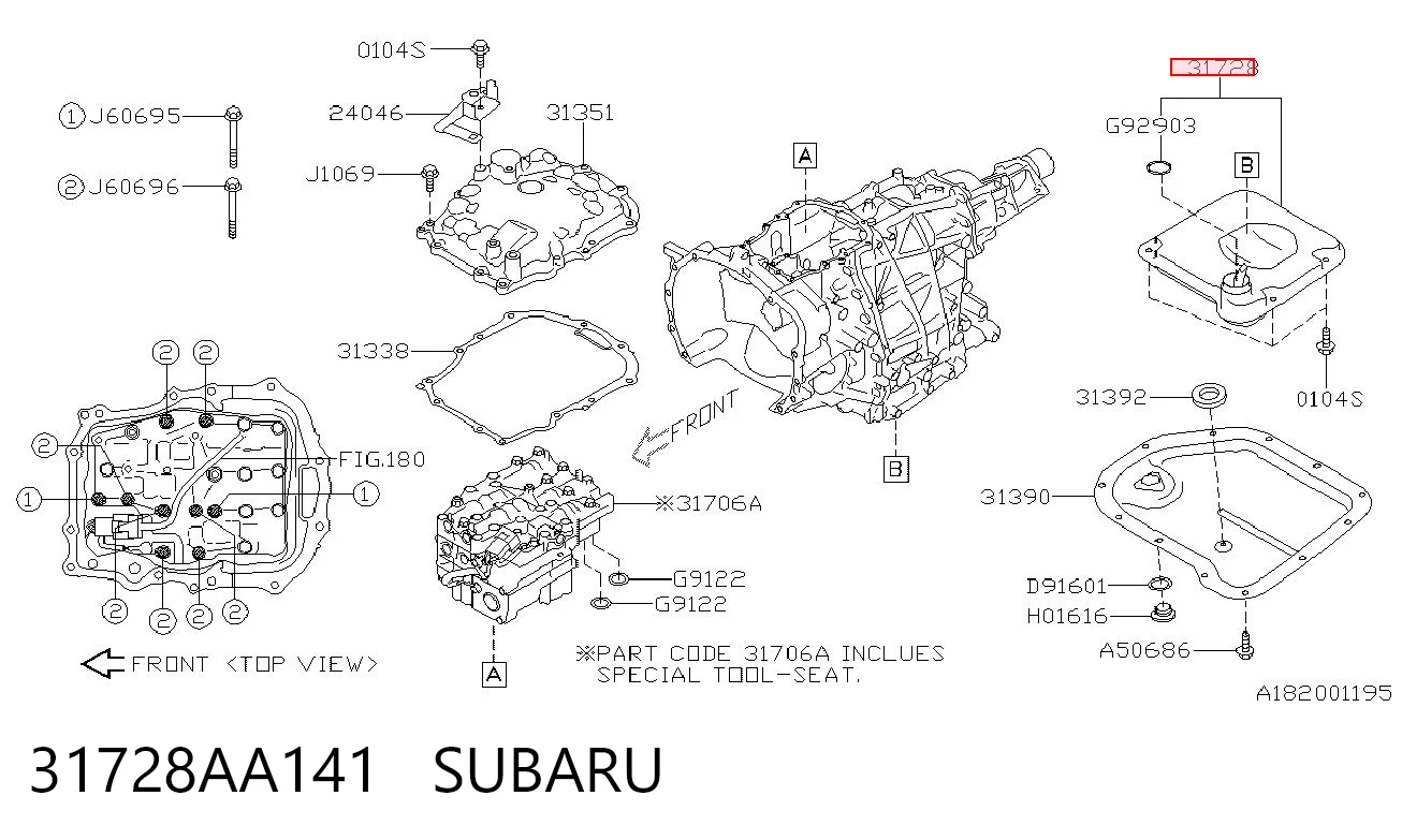 31728AA141 Subaru Filtr automatycznej skrzyni biegów