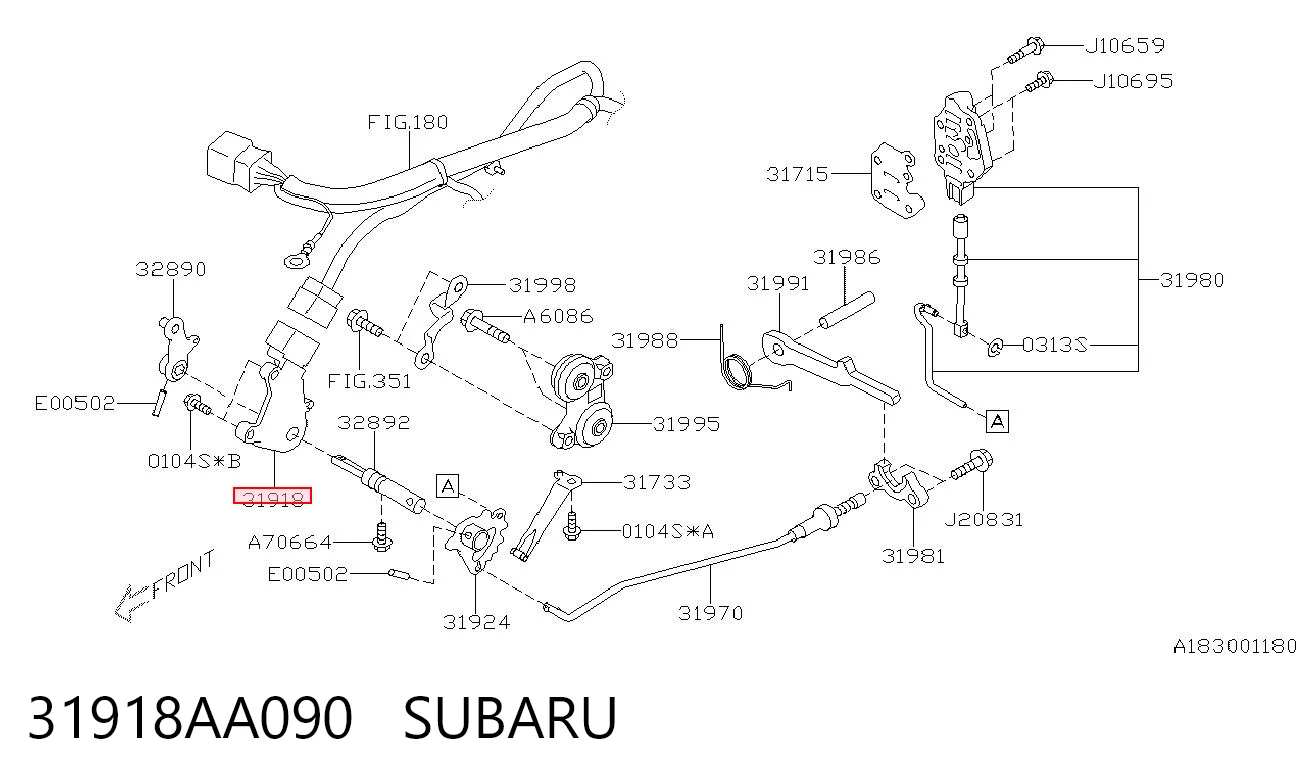 31918AA090 Subaru Czujnik automatycznej skrzyni biegów