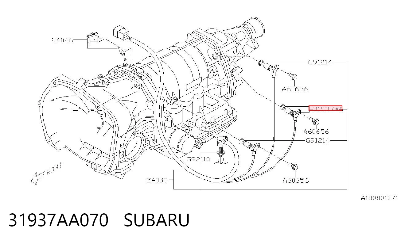 31937AA070 Subaru Czujnik prędkości