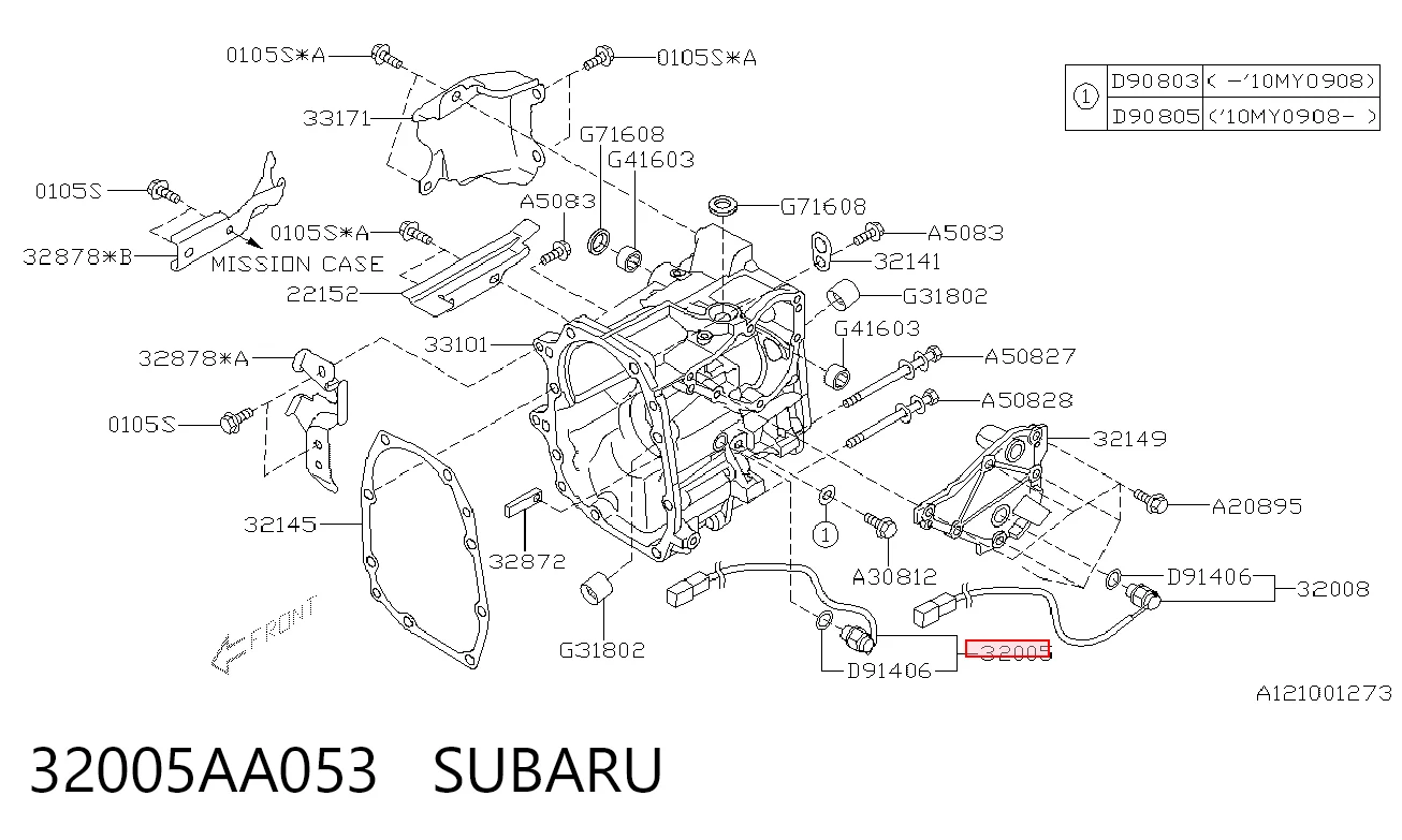 32005AA053 Subaru Czujnik włączania światła cofania