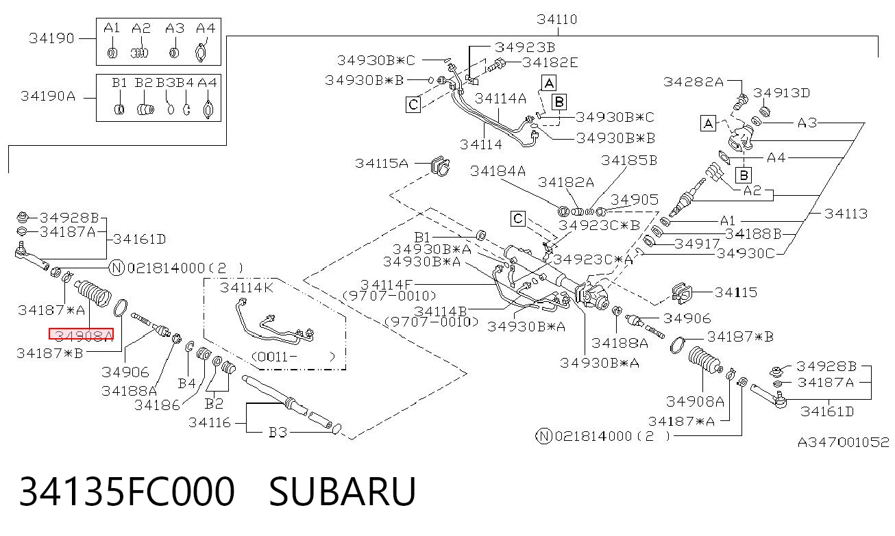 Osłona mechanizmu kierowniczego (maglownicy) Subaru Impreza II sedana (GD) (1999 - 2009) cena, od 12,03 USD