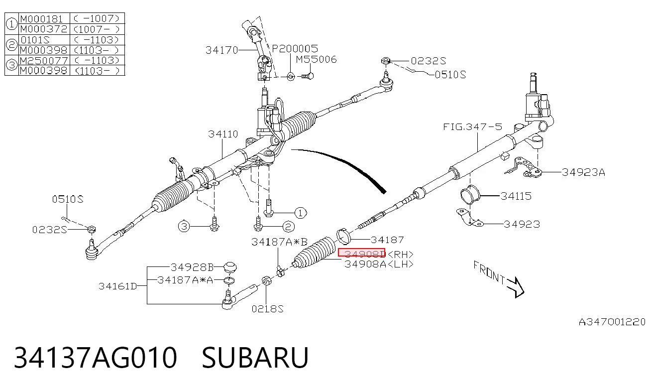  Osłona mechanizmu kierowniczego (maglownicy) Subaru Impreza 3