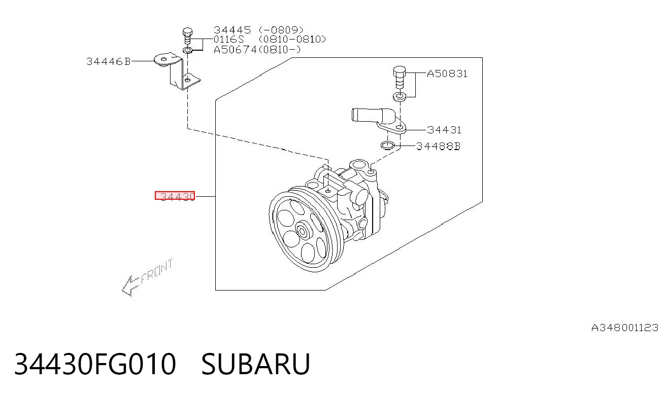 34430FG010 Subaru Pompa wspomagania hydraulicznego kierownicy