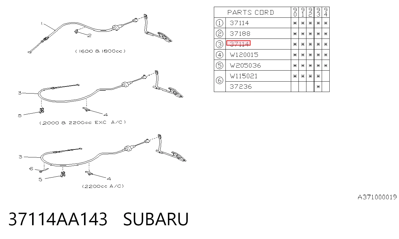 Kupić Linka gazu Subaru Legacy I BC w dobrej cenie