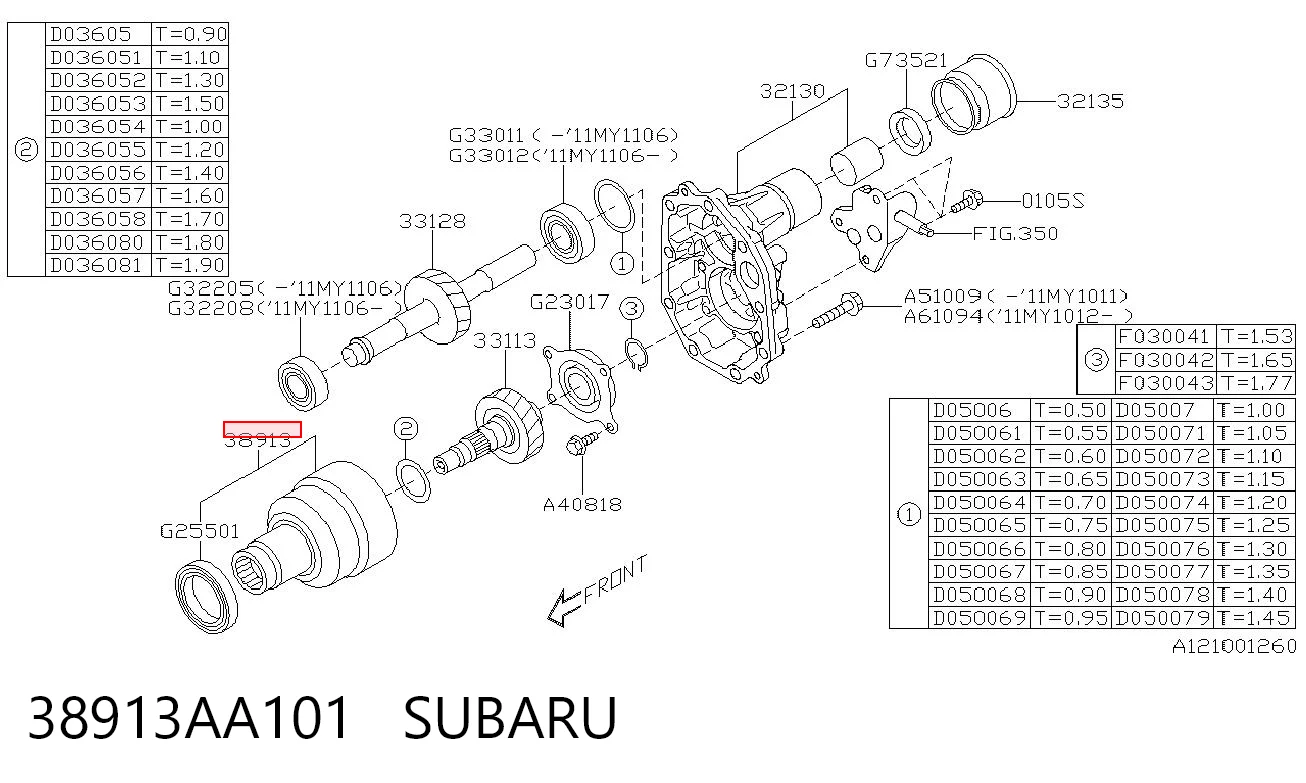 38913AA101 Subaru Sprzęgło blokady dyferencjału skrzyni biegów