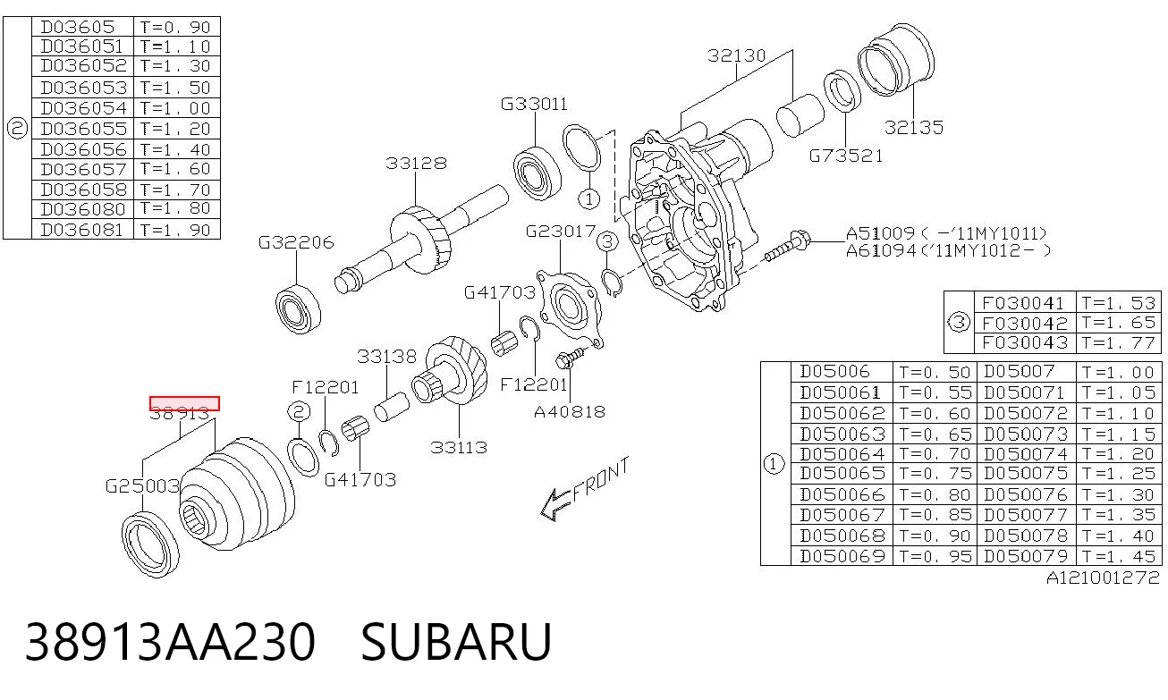 38913AA230 Subaru Sprzęgło wiskotyczne (lepkościowe) skrzyni rozdzielczej