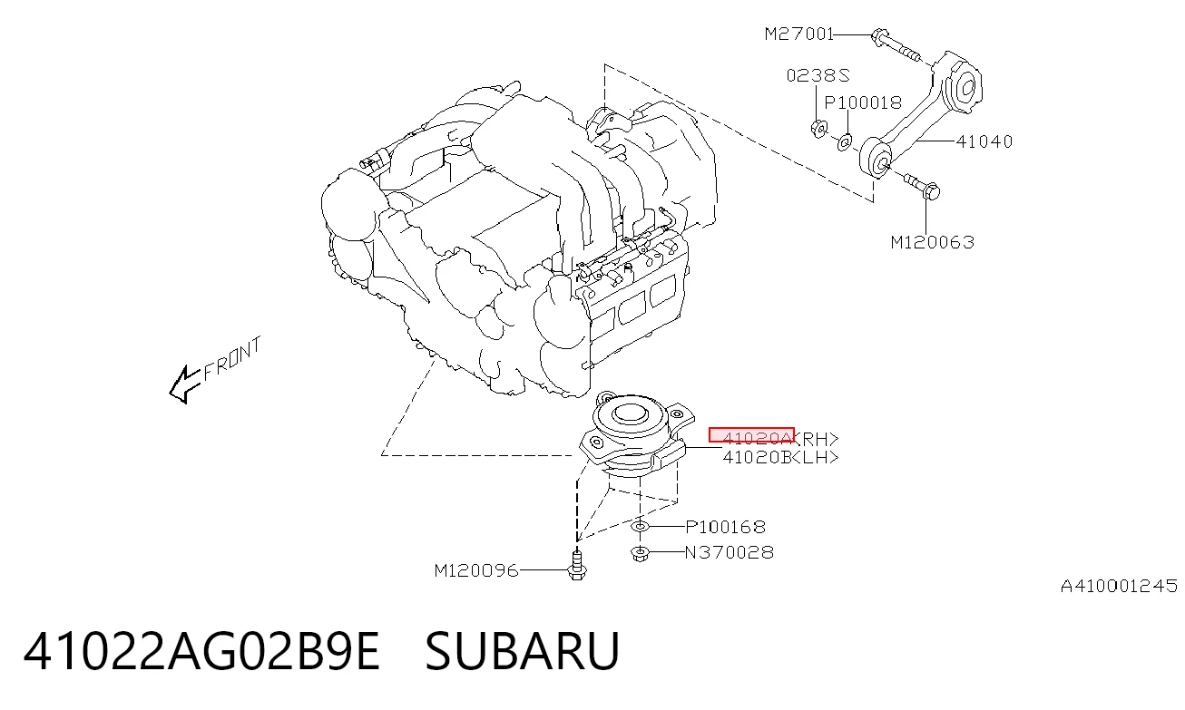 Poduszka (podpora) silnika prawa do Subaru Tribeca B9 