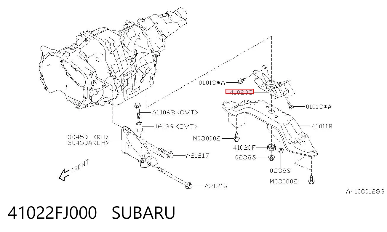 Do koszyka Poduszka (podpora skrzyni biegów) Subaru Forester IV S13, SJ