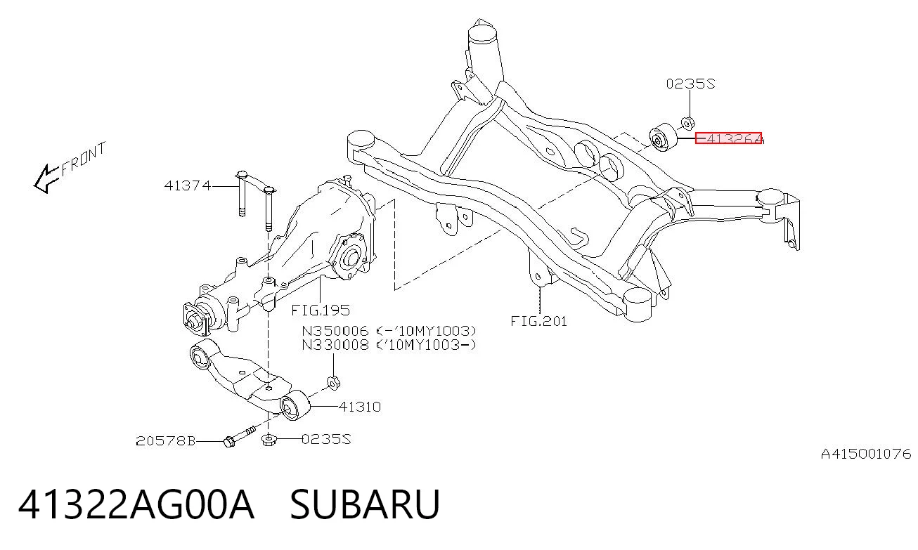 Silentblock tylnej belki do Subaru Tribeca 