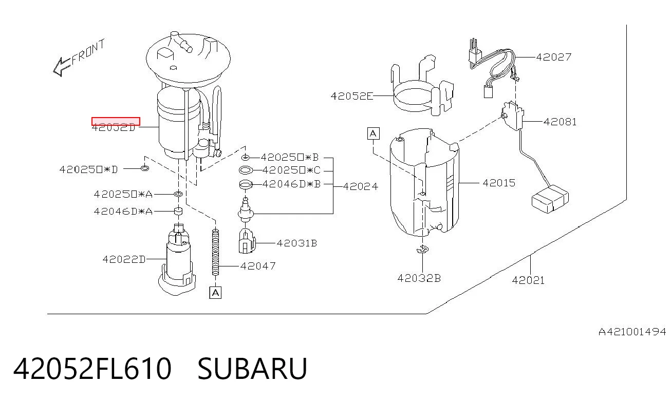 42052FL610 Subaru Filtr paliwa