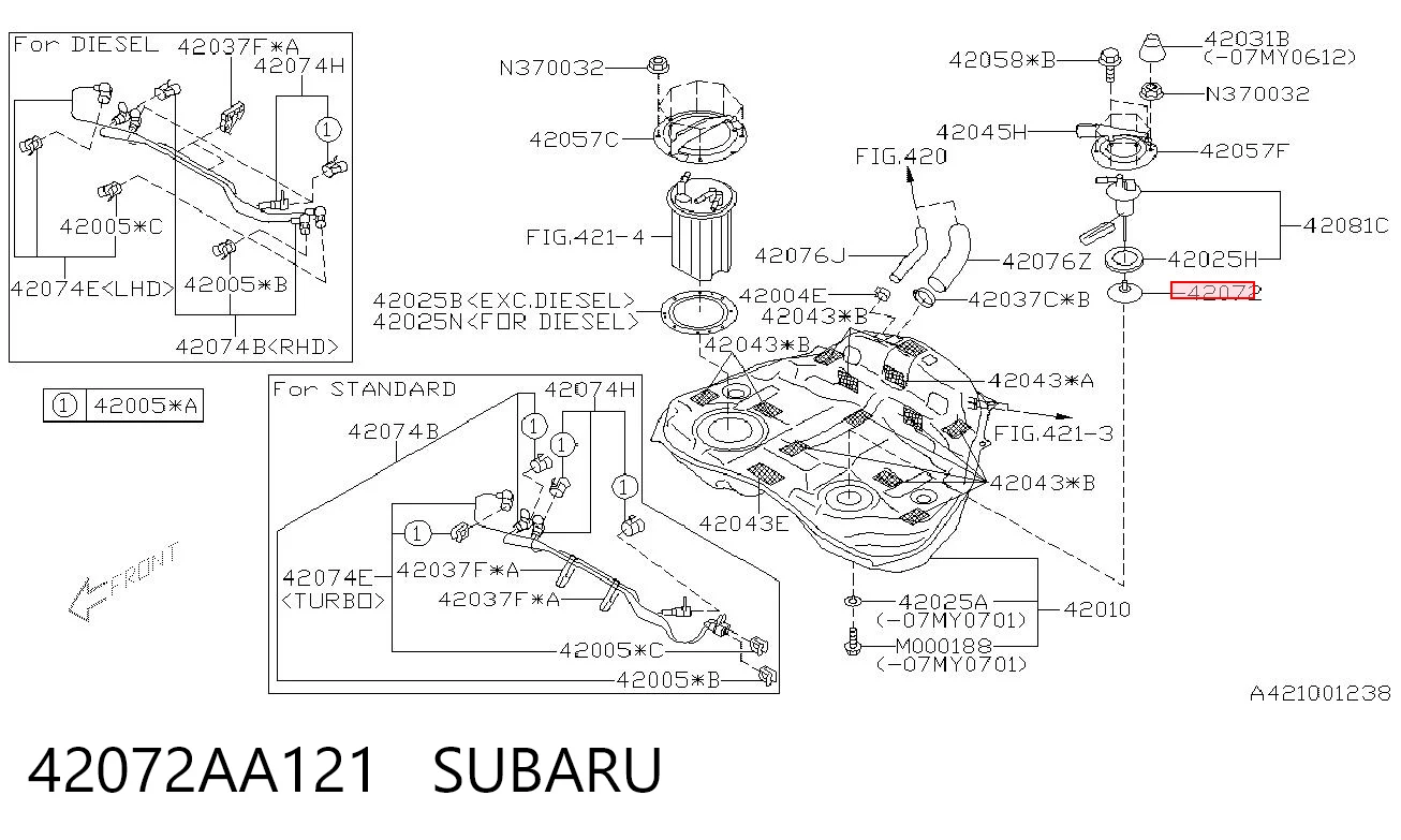 42072AA121 Subaru Filtr paliwa