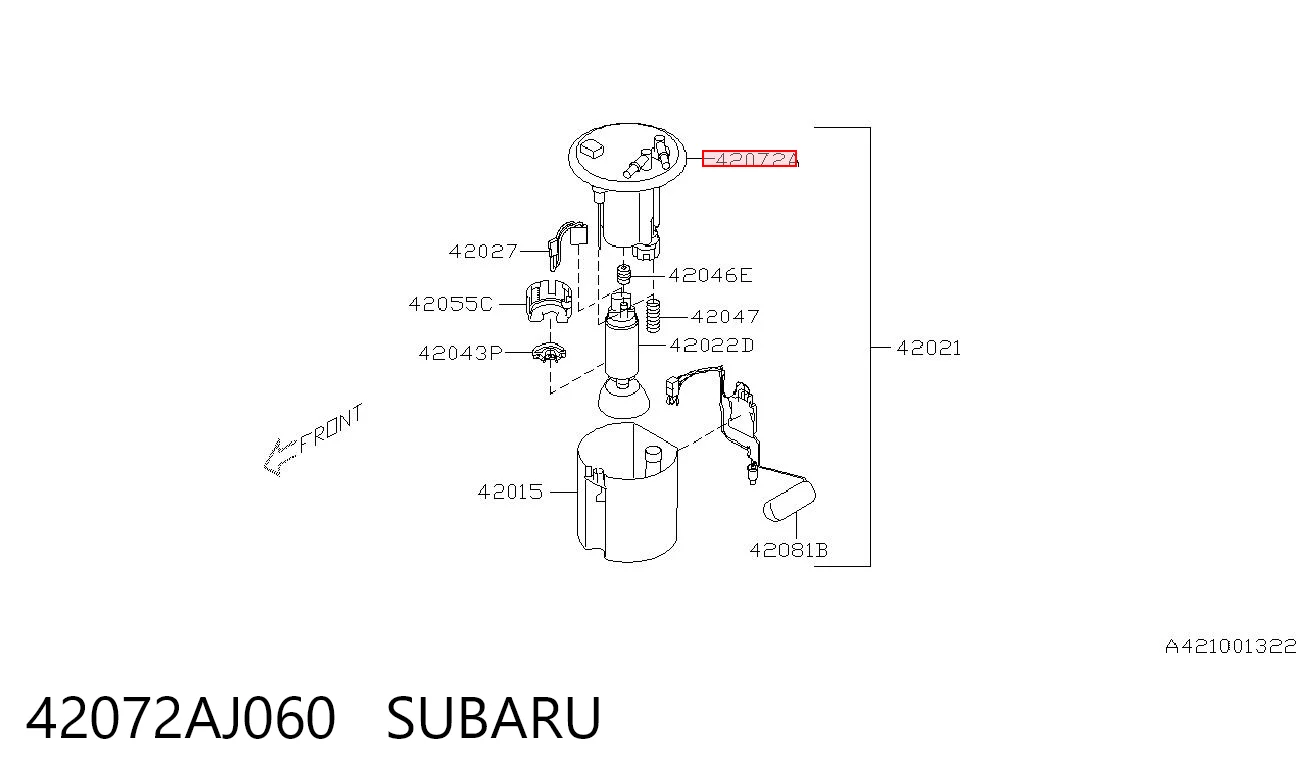 42072AJ060 Subaru Filtr paliwa