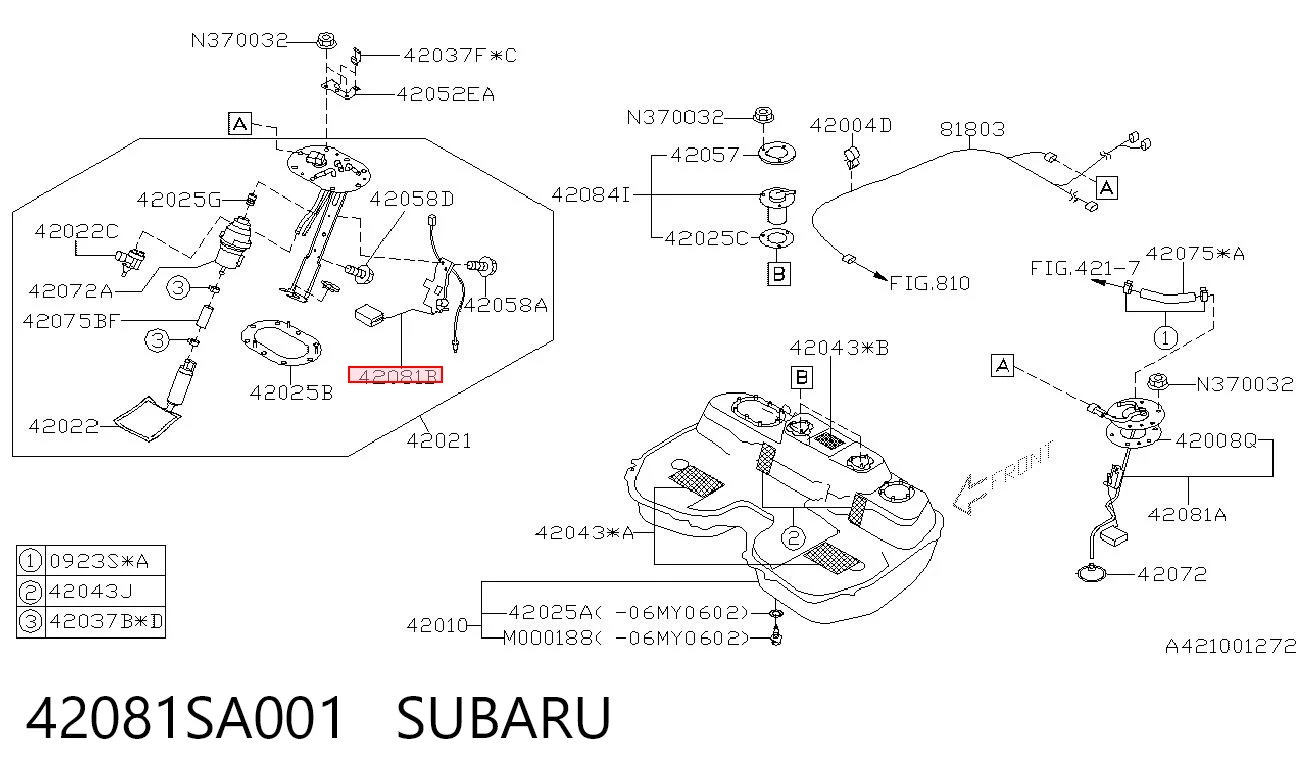 Kupić Czujnik poziomu paliwa w zbiorniku Subaru Impreza II GD w dobrej cenie
