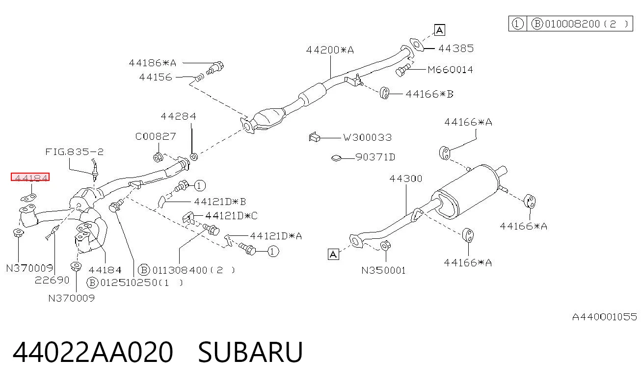 44022AA020 Subaru Uszczelka kolektora wydechowego