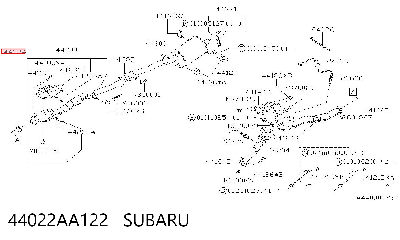 44022AA122 Subaru