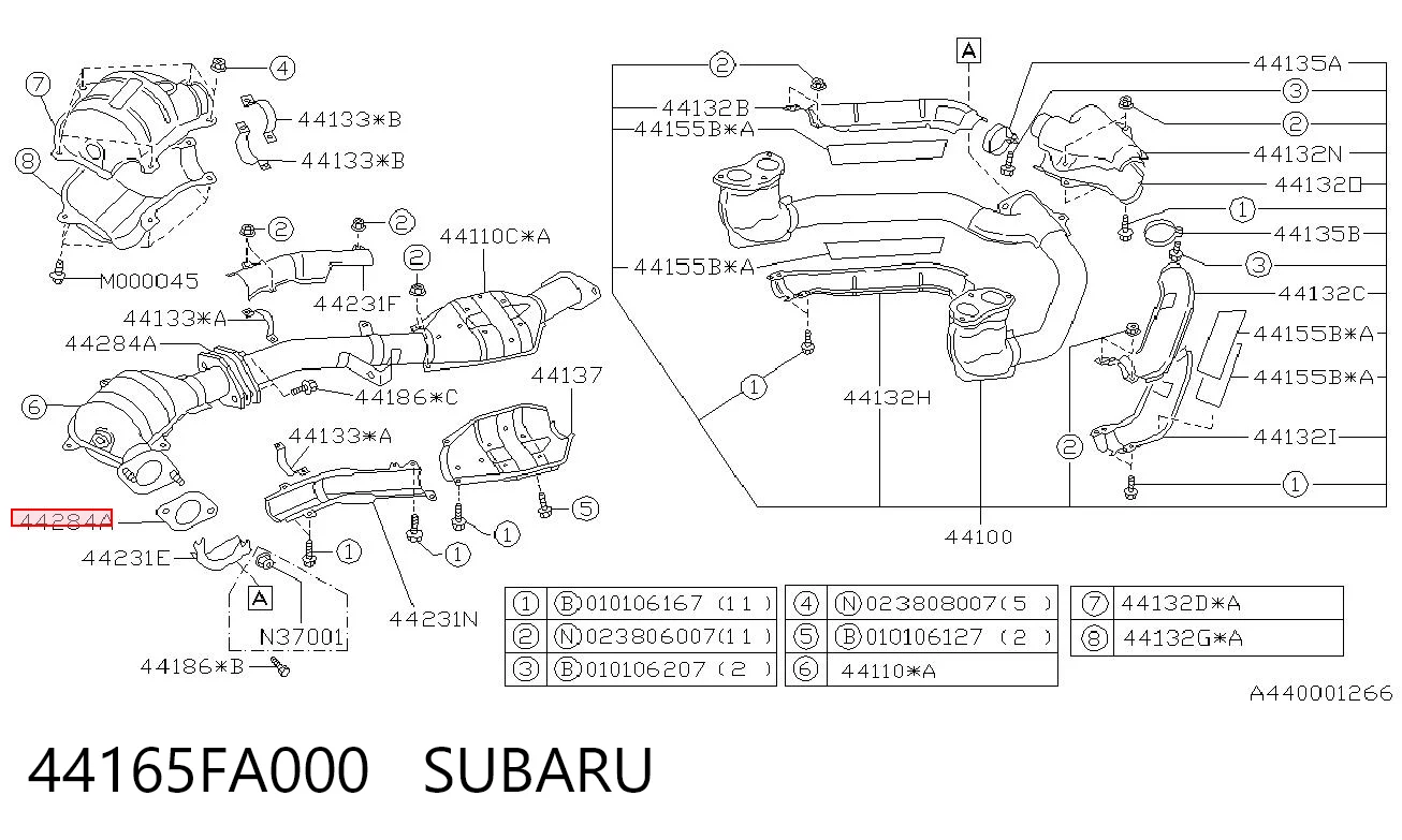 44165FA000 Subaru