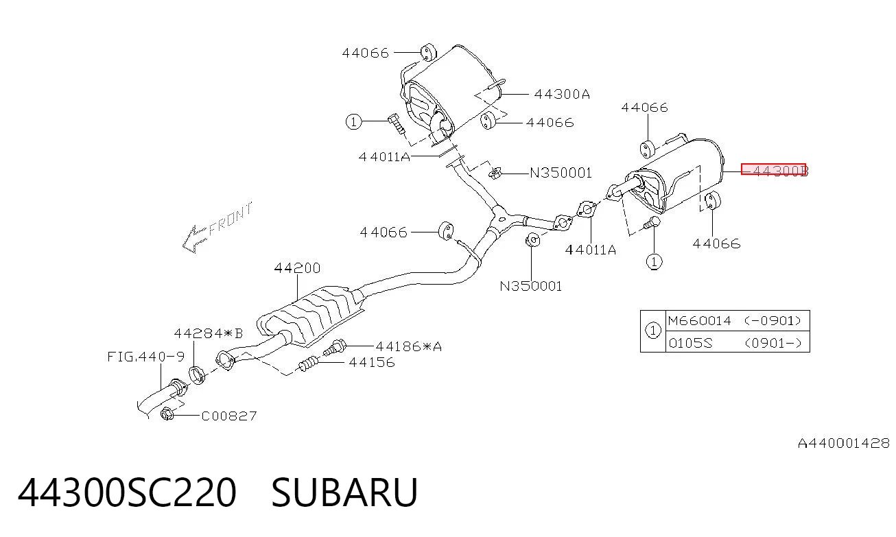 Tłumik, tylna część do Subaru Forester III S12, SH
